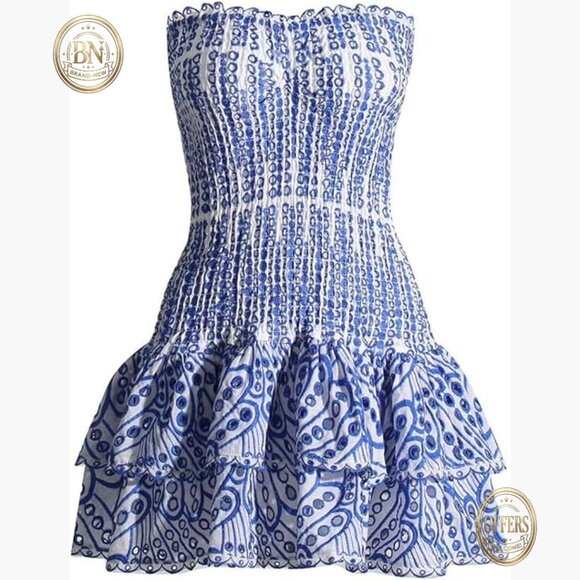 Polyester Strapless Mini Dress Y2K Vintage Tube Top A-Line